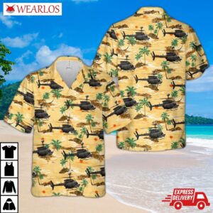 Us Army 101st Airborne Division Oh-58 Hawaiian Shirt