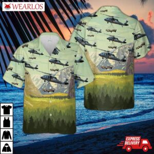 Us Army 101st Airborne Division Sikorsky Uh-60 Black Hawk Hawaiian Shirt