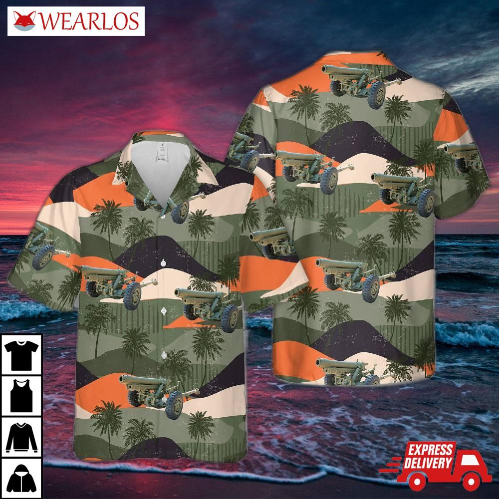 Us Army 105 Mm Howitzer M3 Hawaiian Shirt