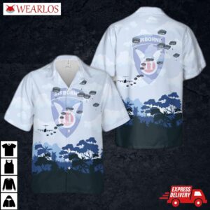 Us Army 11th Airborne Division Parachute Hawaiian Shirt