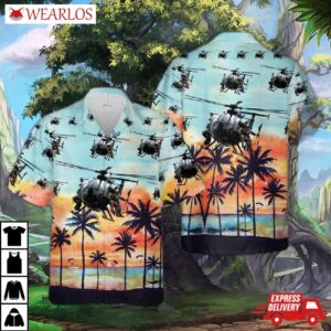 Us Army 160th Special Operations Aviation Regiment Mh-6m Little Bird Hawaiian Shirt
