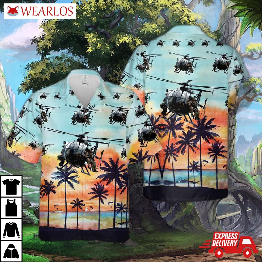 Us Army 160th Special Operations Aviation Regiment Mh-6m Little Bird Hawaiian Shirt