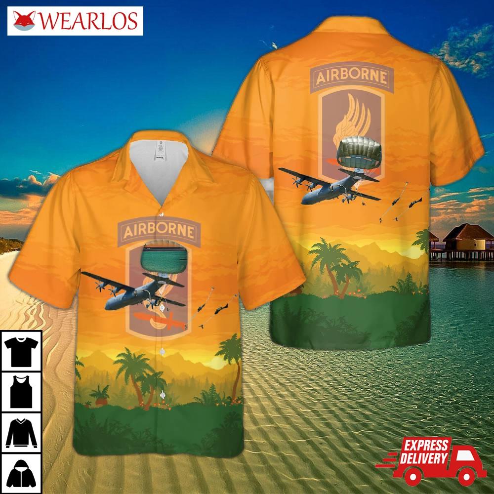 Us Army 173rd Airborne Brigade Jump From An 86th Air Wing C-130 Hercules Aircraft Onto Juliet Drop Zone Hawaiian Shirt