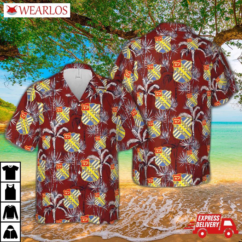 Us Army 18th Field Artillery Regiment Unit Crest Hawaiian Shirt