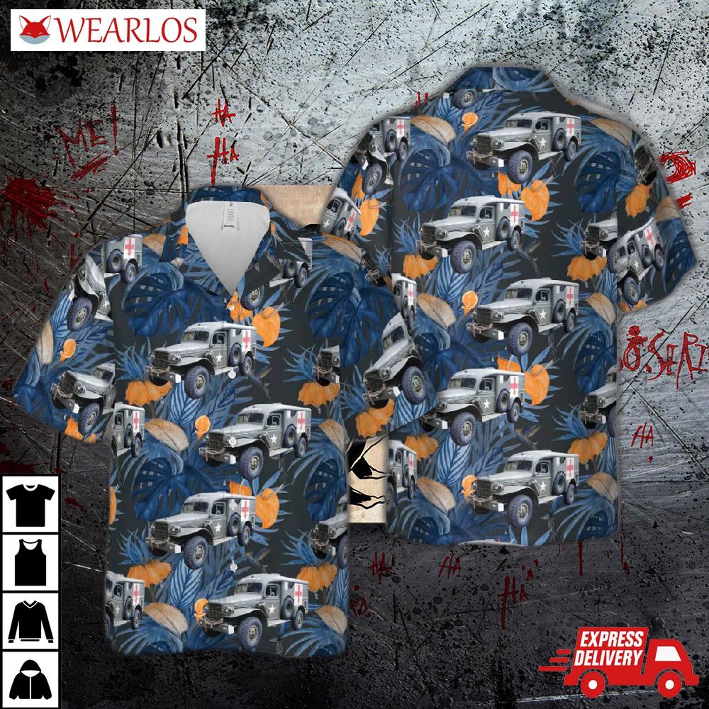 Us Army 1943 Dodge Ambulance Hawaiian Shirt