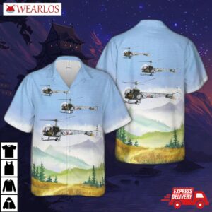 Us Army 1954 Bell 47g Hawaiian Shirt