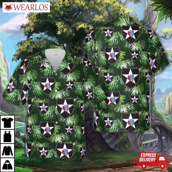 Us Army 2nd Infantry Division Hawaiian Shirt