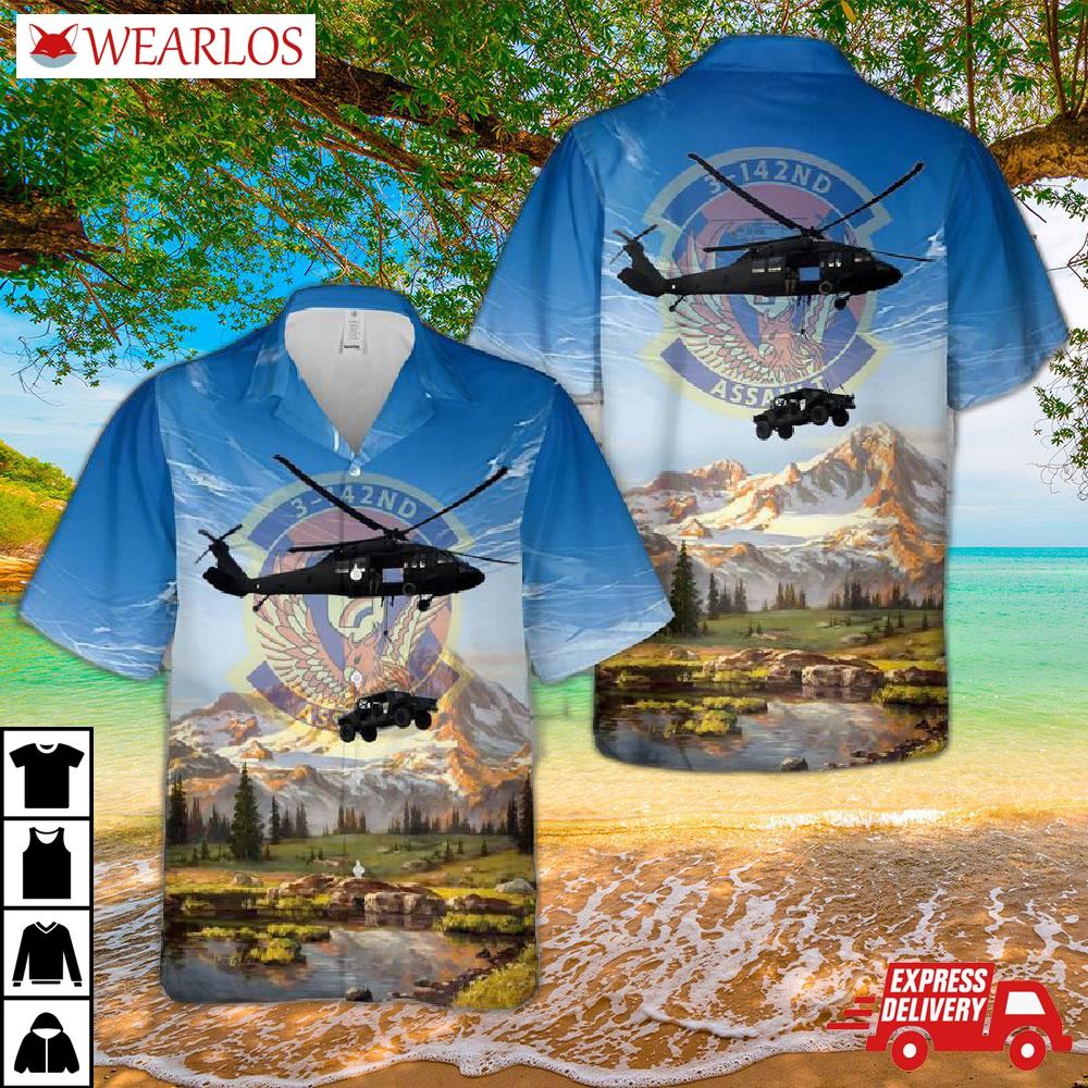 Us Army 3-142nd Assault Helicopter Battalion Hawaiian Shirt