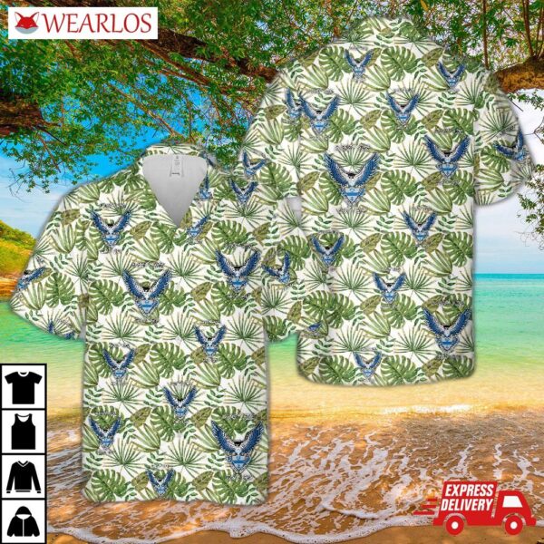 Us Army 3/325th Airborne Infantry Regiment Blue Falcons Hawaiian Shirt