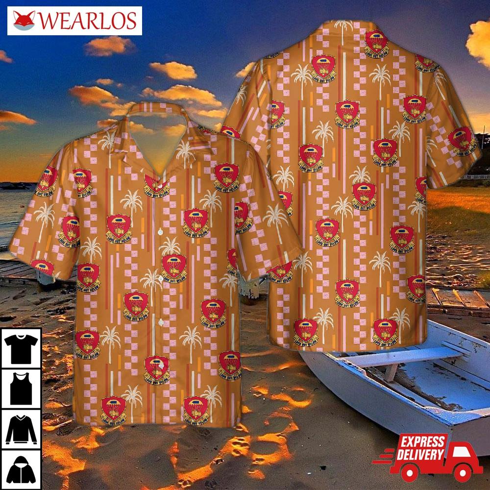 Us Army 376th Parachute Field Artillery Battalion (376th Pfab) Hawaiian Shirt