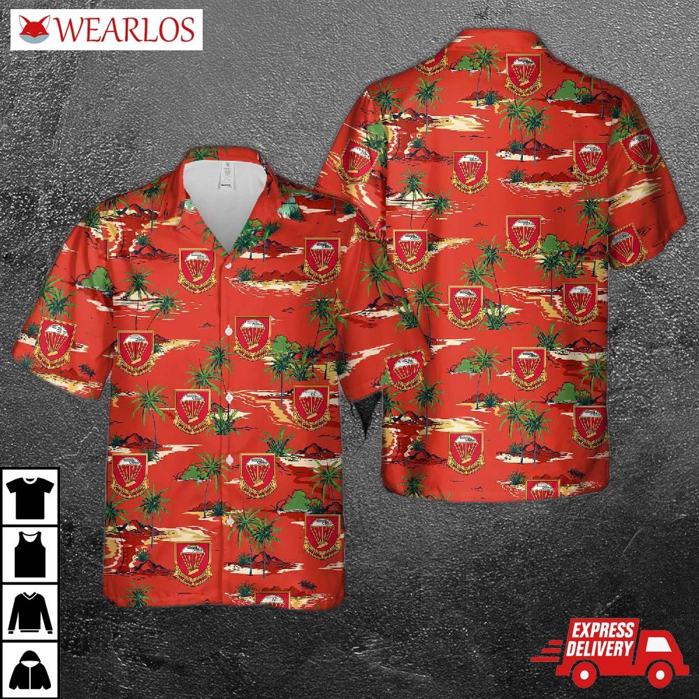 Us Army 456th Parachute Field Artillery Battalion Hawaiian Shirt