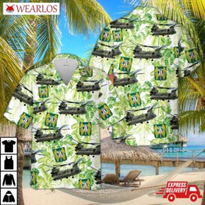Us Army 501st Aviation Regiment (united States) Ch-47f Chinook Hawaiian Shirt