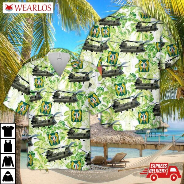 Us Army 501st Aviation Regiment (united States) Ch-47f Chinook Hawaiian Shirt