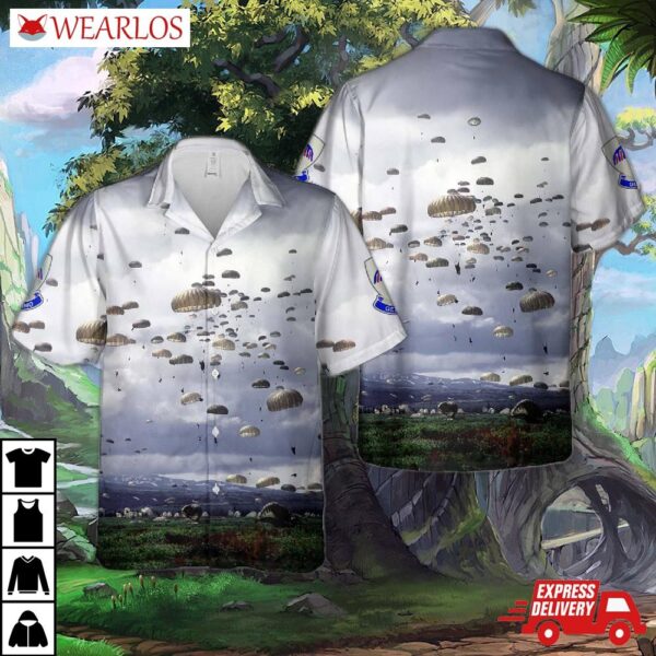 Us Army 501st Infantry Regiment (united States) Parachute Jumps In Alaska Hawaiian Shirt