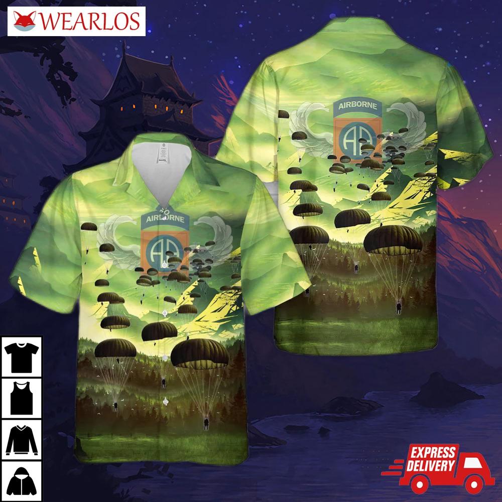 Us Army 82nd Airborne Division, National Day Hawaiian Shirt