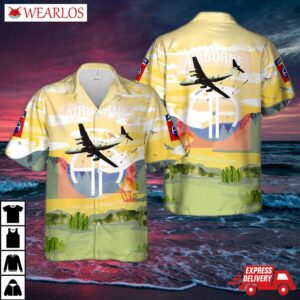 Us Army 82nd Airborne Troops Jump From C-141b Over Honduras 1988 Hawaiian Shirt