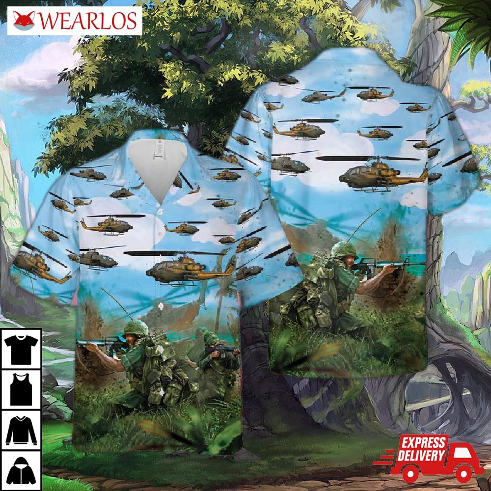 Us Army Ah-1f Cobra Hawaiian Shirt