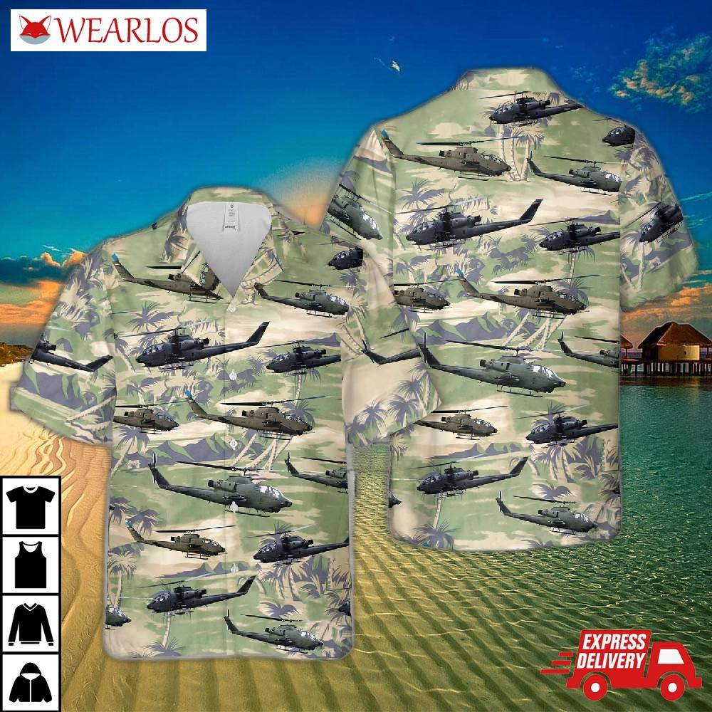 Us Army Ah-1f Hawaiian Shirt