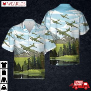Us Army Air Corps Boeing B-17 Flying Fortress "boeing Bee" Hawaiian Shirt