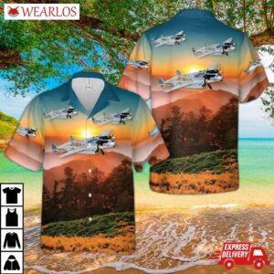 Us Army Air Corps Lockheed P-38 Lightning Putt Maru World War Ii-era American Hawaiian Shirt