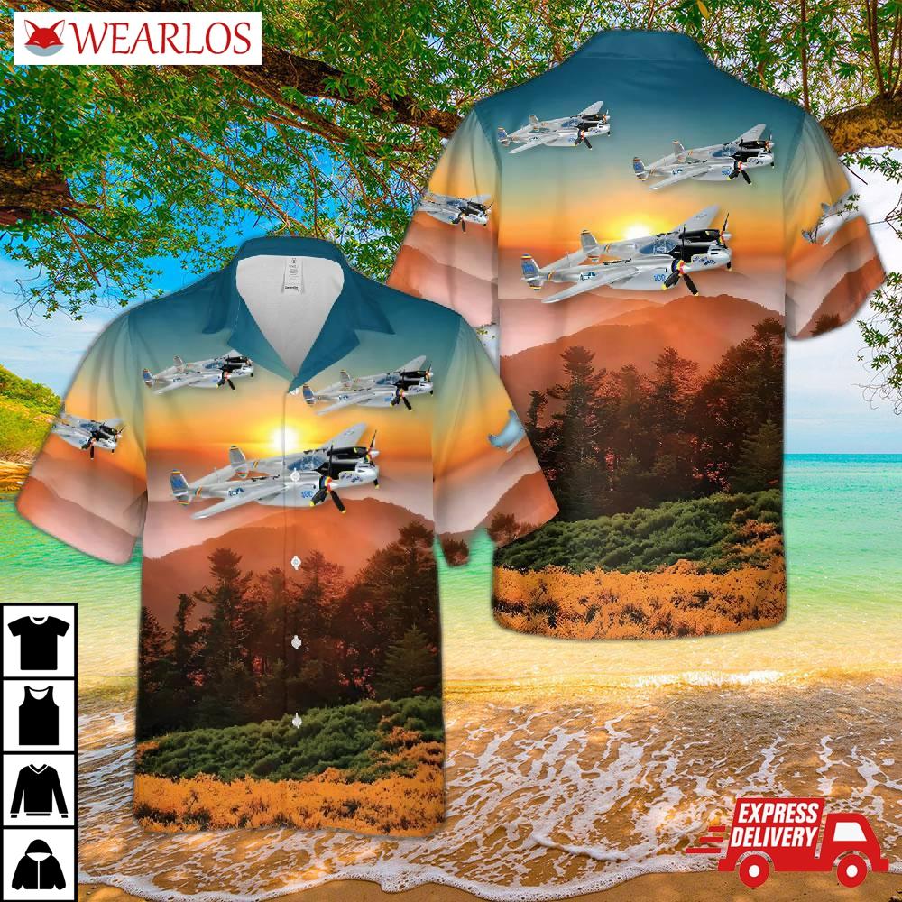 Us Army Air Corps Lockheed P-38 Lightning Putt Maru World War Ii-era American Hawaiian Shirt