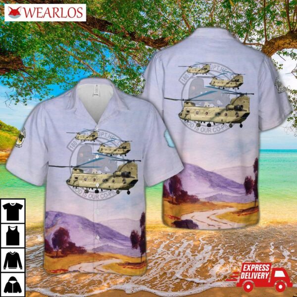 Us Army B Co 1-214th Avn Big Windy Ch-47 Hawaiian Shirt