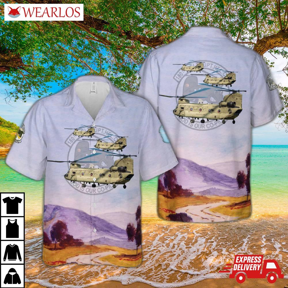 Us Army B Co 1-214th Avn Big Windy Ch-47 Hawaiian Shirt