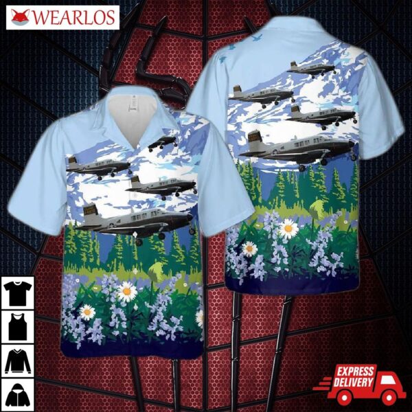 Us Army Beechcraft 65 Queen Air Hawaiian Shirt