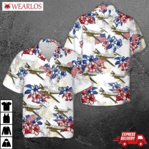 Us Army Beechcraft C-12 Huron Aircraft, 4th Of July Hawaiian Shirt
