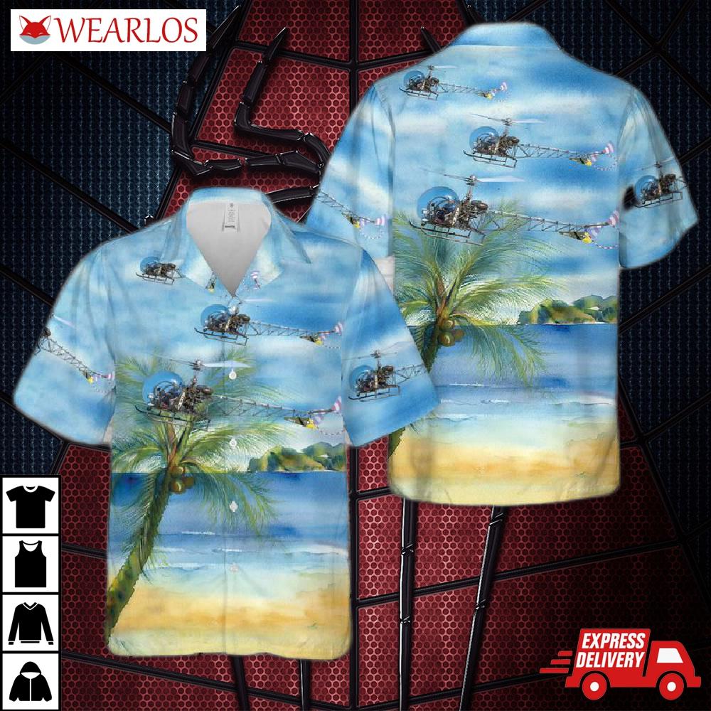 Us Army Bell 47 Hawaiian Shirt