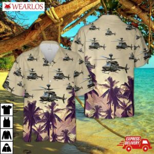 Us Army Bell Oh-58 Kiowa Hawaiian Shirt