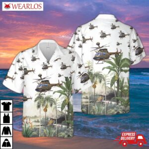Us Army Bell Oh-58 Kiowa Hawaiian Shirt