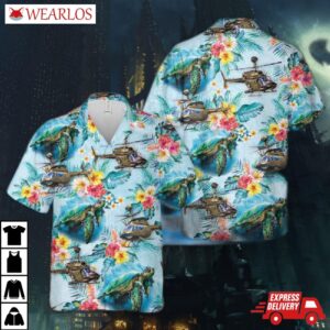 Us Army Bell Oh-58 Kiowa Hawaiian Shirt