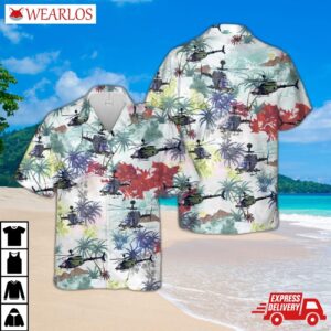 Us Army Bell Oh-58 Kiowa Hawaiian Shirt