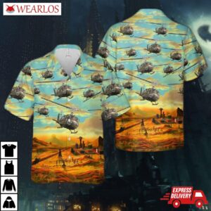 Us Army Bell Uh-1 Huey Hawaiian Shirt
