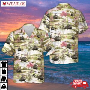 Us Army Bell Uh-1 Huey Hawaiian Shirt