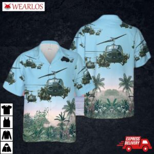 Us Army Bell Uh-1 Huey Hawaiian Shirt