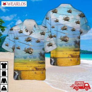 Us Army Bell Uh-1 Huey Hawaiian Shirt