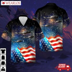 Us Army Bell Uh-1v Iroquois (205), 4th Of July Hawaiian Shirt