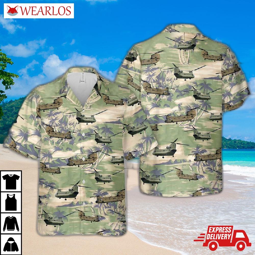 Us Army Boeing Ch-47 Chinook Hawaiian Shirt