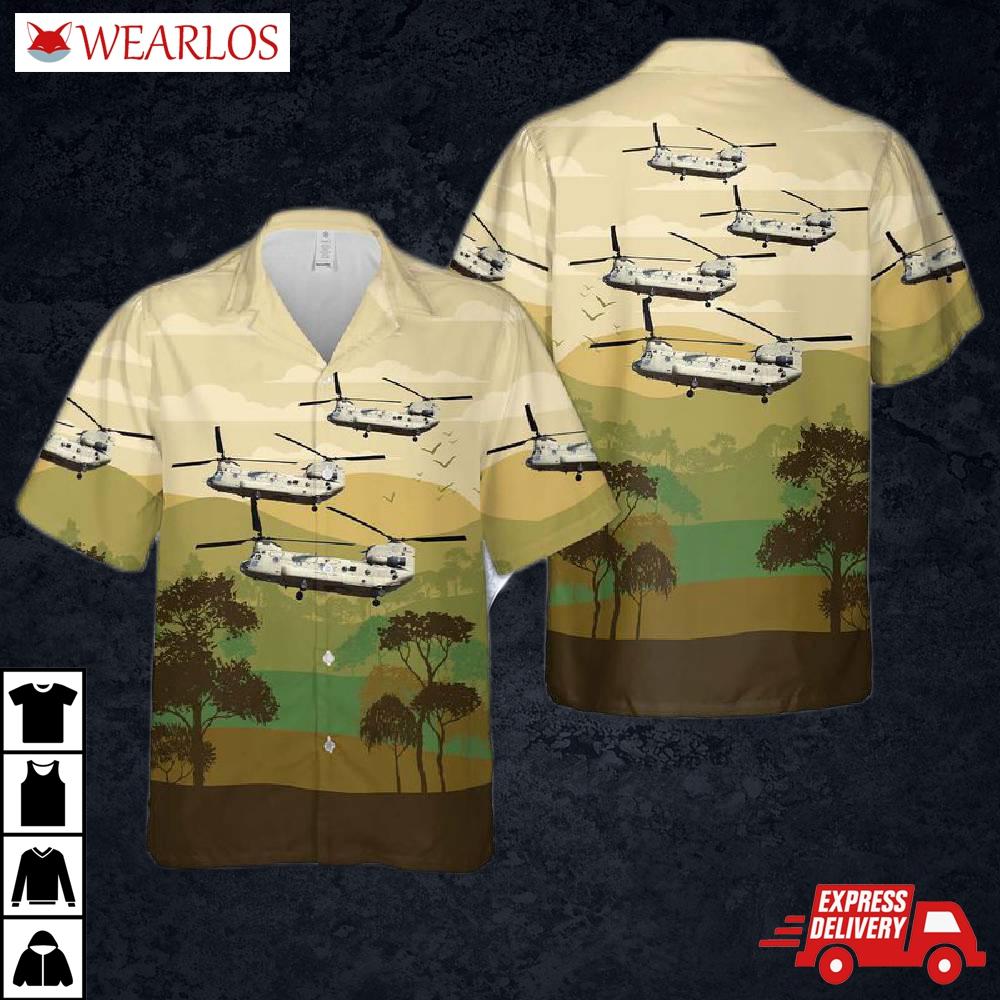 Us Army Boeing Ch-47f Chinook (414) Hawaiian Shirt