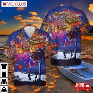 Us Army Boeing Ch-47f Chinook Of South Carolina National Guard, 4th July Hawaiian Shirt