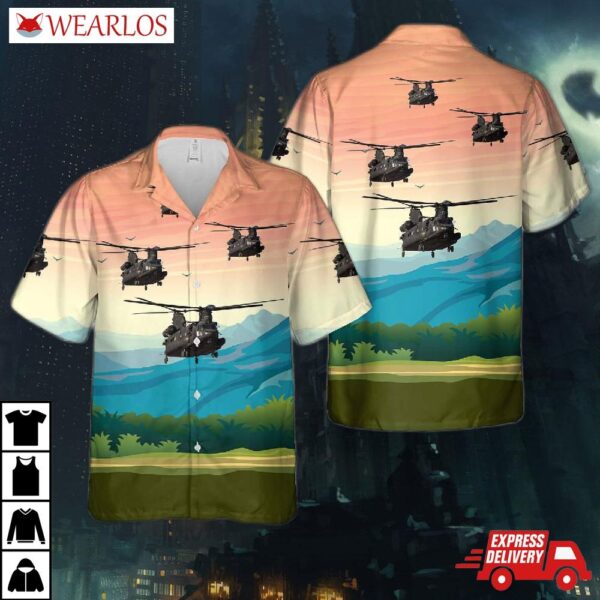 Us Army Boeing Mh-47g Chinook (414) Hawaiian Shirt