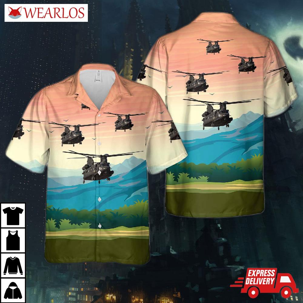Us Army Boeing Mh-47g Chinook (414) Hawaiian Shirt