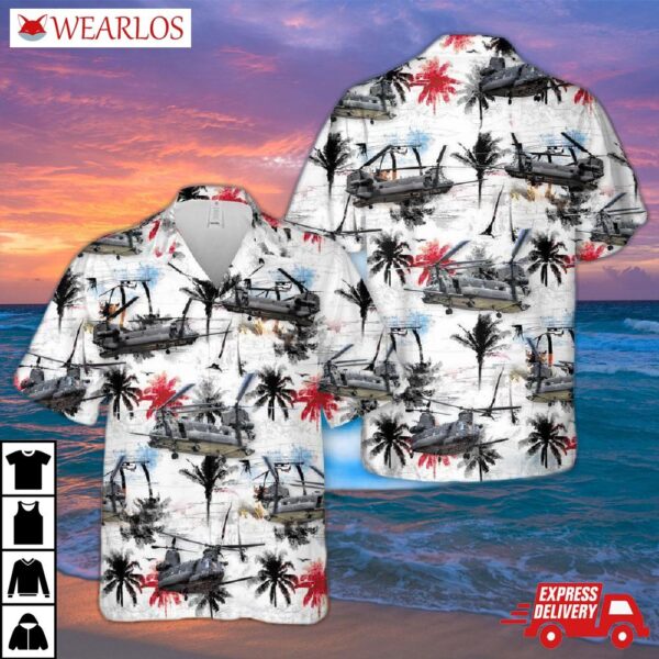 Us Army Boeing Mh-47g Chinook Hawaiian Shirt