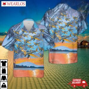 Us Army Boeing P-26 "peashooter" Hawaiian Shirt