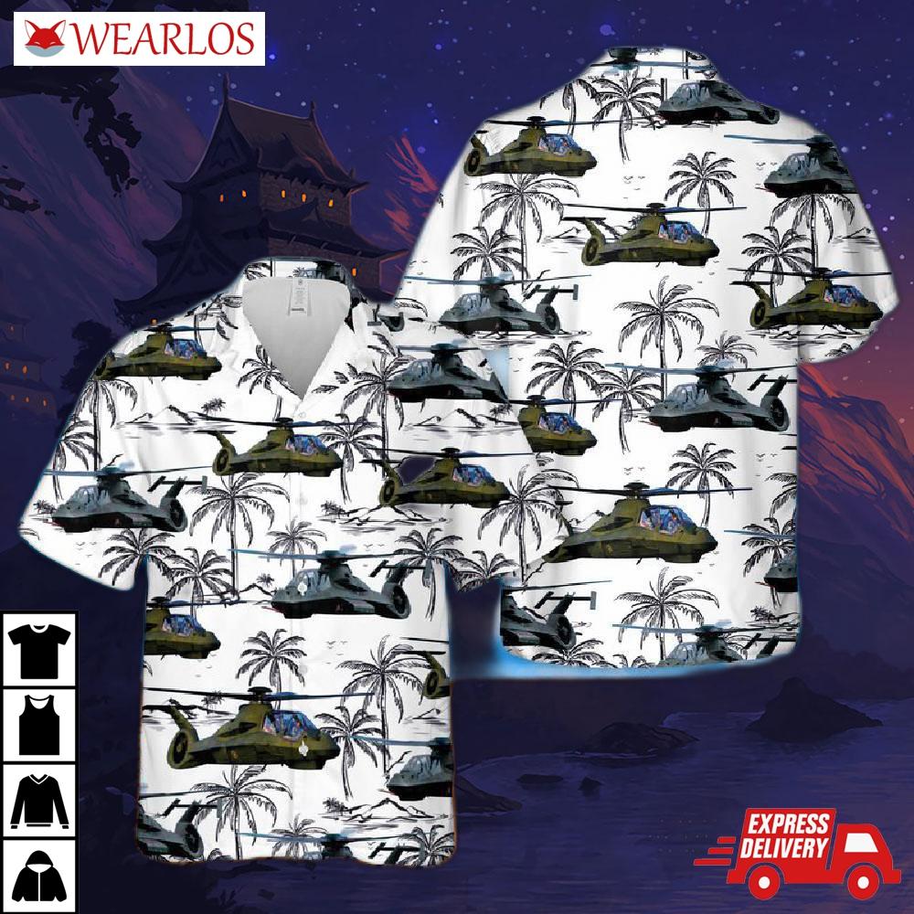 Us Army Boeing Sikorsky Rah-66 Comanche Hawaiian Shirt