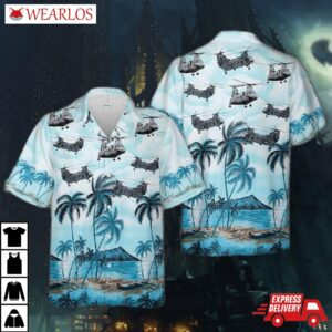 Us Army Boeing Vertol Ch-46 Sea Knight Hawaiian Shirt