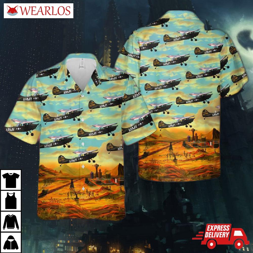Us Army Cessna O-1 Bird Dog Hawaiian Shirt