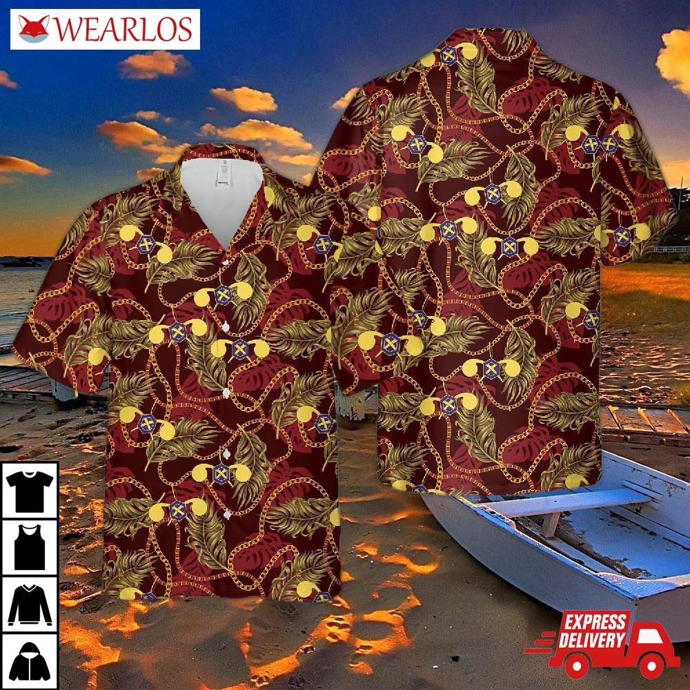 Us Army Chemical Corps Branch Insignia Hawaiian Shirt